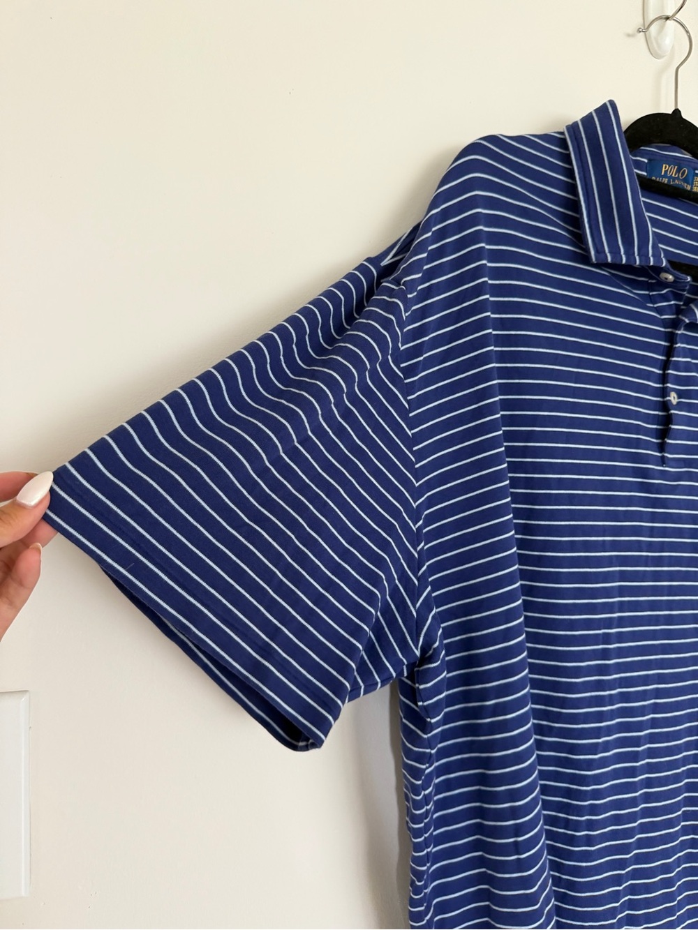 Polo Ralph Lauren 3XLT Blue Striped Cotton Polo Shirt Classic Pony - Picture 2 of 6